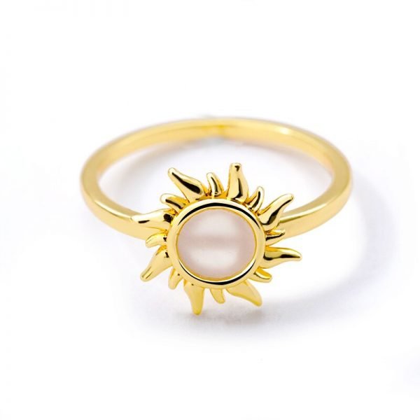 opal sunflower ring