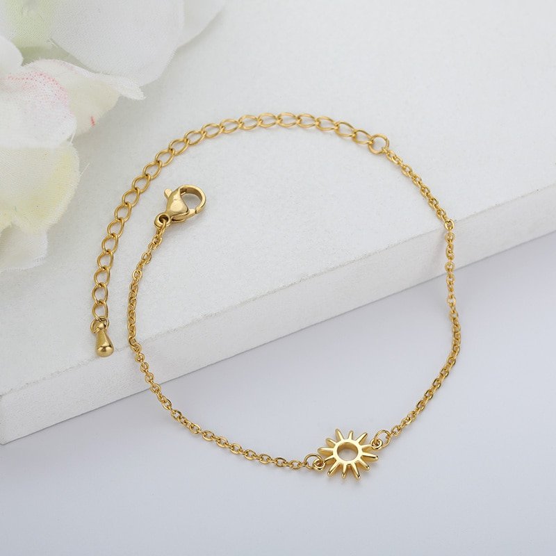 Gold Sunflower Bracelet | Sunflower Jewelry