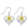 rose valley sunflower dangle earrings fo main 0 1