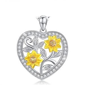 rose valley sunflower pendant necklace f main 0 8